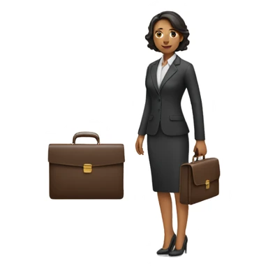 woman holding briefcase sticker