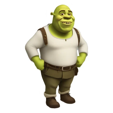 Shrek boarding a cruise ship sticker