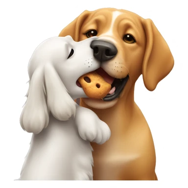 Dog licking a cat sticker