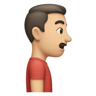 Person saying no to a kiss sticker