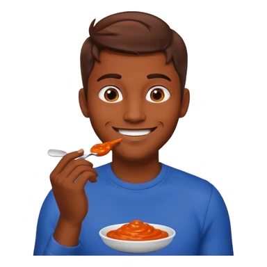 Gay guy brown hair buffalo sauce sticker