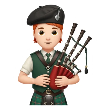 piper playing the bagpipes sticker