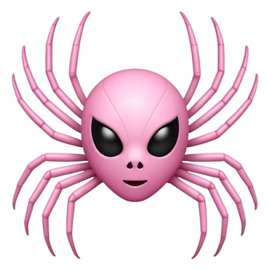White and pink spider emoji ... Classic and with white strap sticker