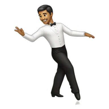 ballroom latin male dancer sticker