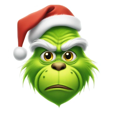 Grinch in a Santa hat sticker