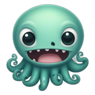 cute baby kraken crying sticker