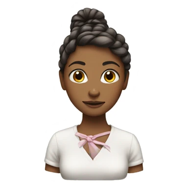 girl with a hairtie sticker