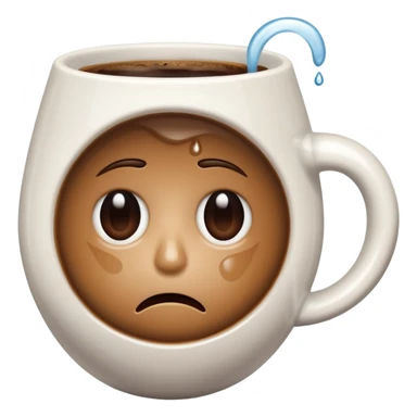Sad coffee cup  sticker