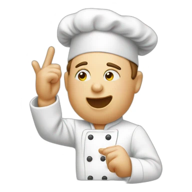 head of chef kissing his fingers sticker