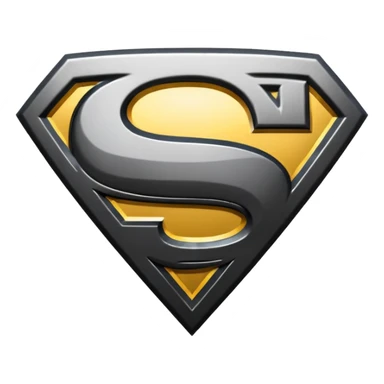 Superman Symbol Man of Steel black sticker