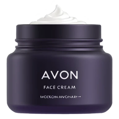 face cream jar with AVON logo sticker