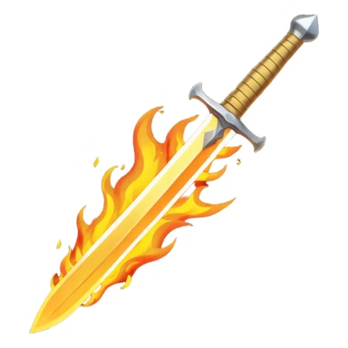 a sword blade on fire emoji sticker