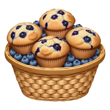 Basket of blueberry muffins sticker