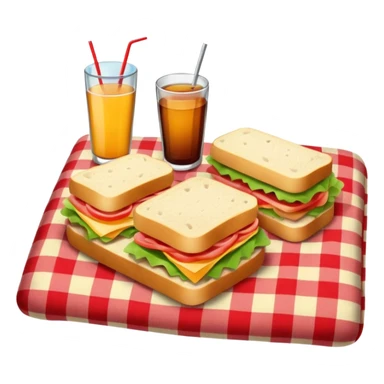 picnic with sandwiches, drinks sticker