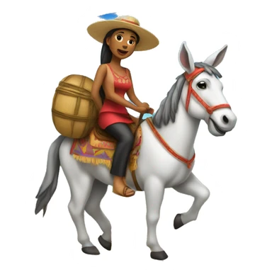 Senorita on Donkey sticker