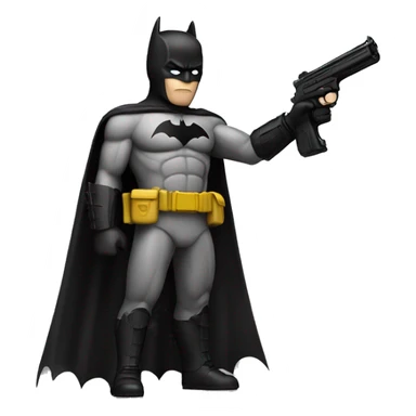 Batman holding a toy gun sticker
