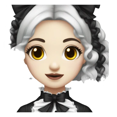 gothic lolita girl sticker