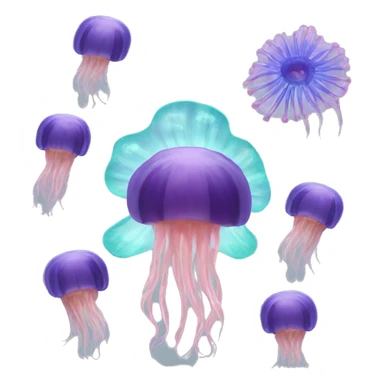 Anemone and jellyfish sticker
