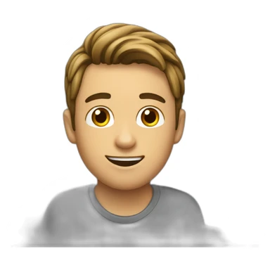 joven haciendo tarea sticker