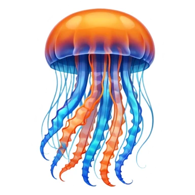 jellyfish with unique design and color but i want a simple one i dont want color orange and blue sticker