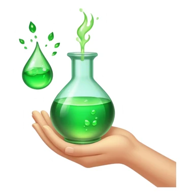 Hand throwing a healing potion sticker