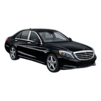 black mercedes benz s class sticker