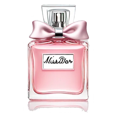 Light pink Miss Dior perfume with bow sticker