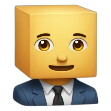A cubic man sticker