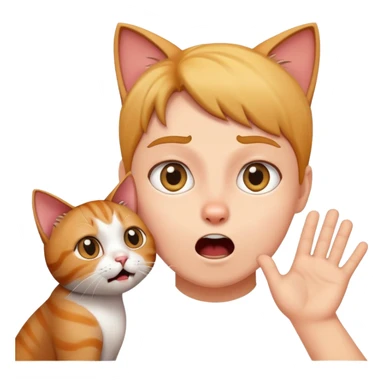 cat slapping a person sticker