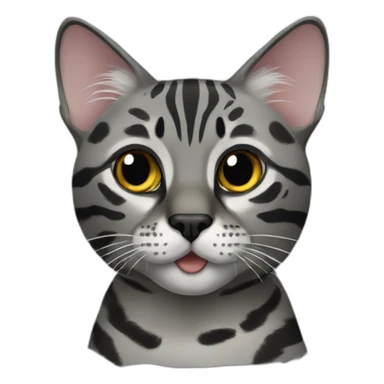 Black and Grey bengal cat sticker