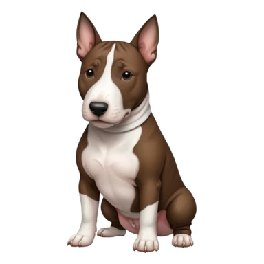 brindle english bull terrier dark brown sticker