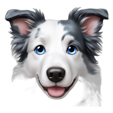 Blue eyes Seal merle Border collie sticker