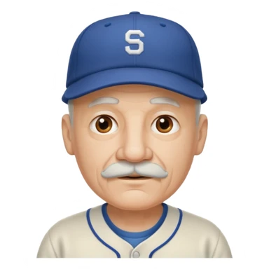 viejo pelon bigote gorra beisbol N sticker