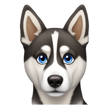 husky mixed with german shepherd one blue eye one brown  sticker