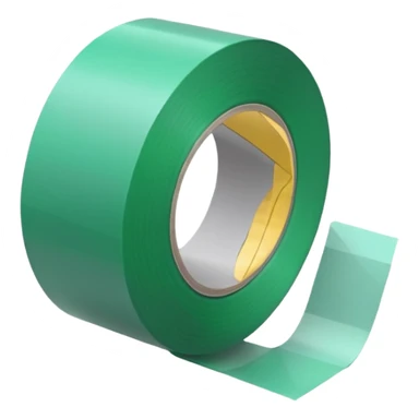 make light Green wide tape rolling on the floor sticker