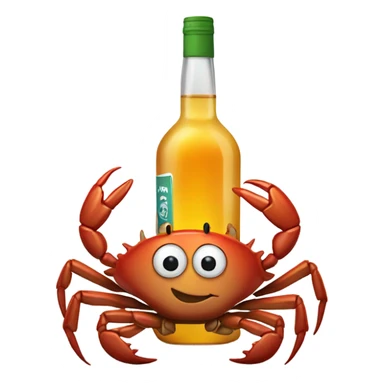 crab with vodka sticker