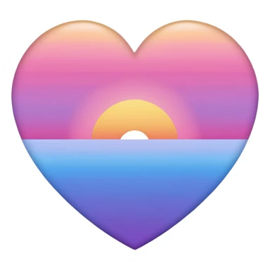 Ombré pink blue purple yellow sunset heart 2016 vibes sticker