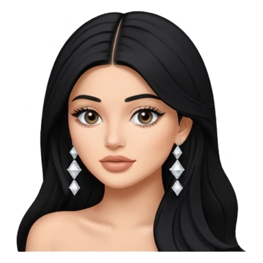 kylie jenner wear diamond earrings sticker