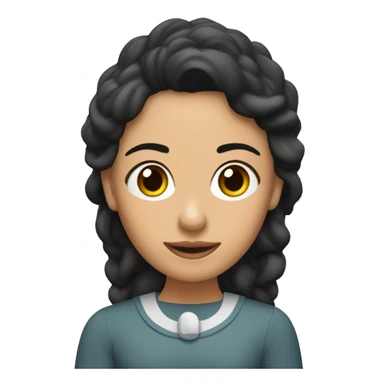 Mujer morena rizada con una corona  sticker