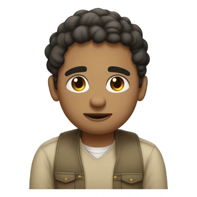 A lighskin round emoji with hands on its cheeks blushing and their eyes closed, and in the cloud thought going through their head, it is a day dreaming about their man who is black with low cut hair wearing collard shirt and khaki jeans sticker