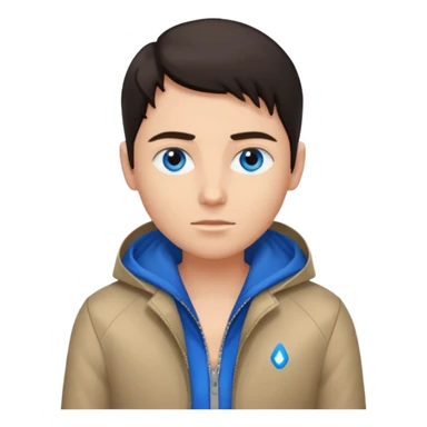 Jacket half-unzipped sticker