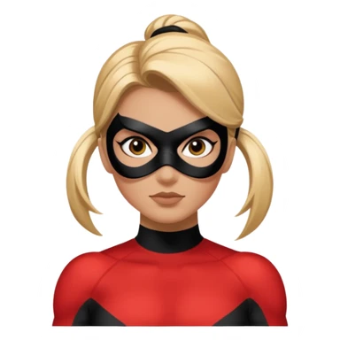 miss incredible with black mask  sticker