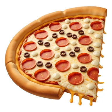 a whole pizza with a smiling face sticker
