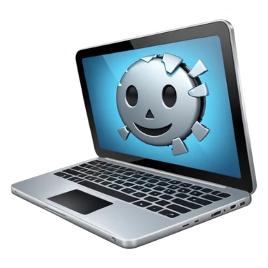 Throw laptop out of building emoji sticker