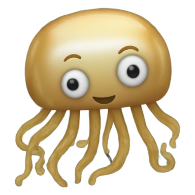 Adorable peanut butter jellyfish on 100 dallor bill sticker