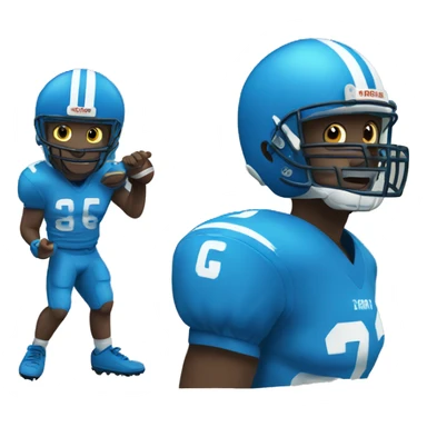 Blue football sticker
