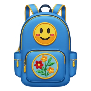 A backpack patch sticker