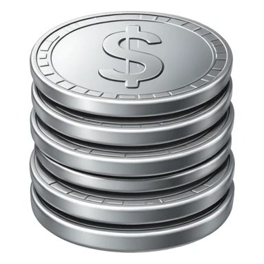a stack of three coinsa stack of three coins sticker