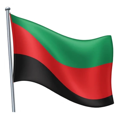 Bandeira vermelho preto e verde listras retas sticker