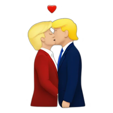 Emmanuel Macron kissing Donald Trump sticker